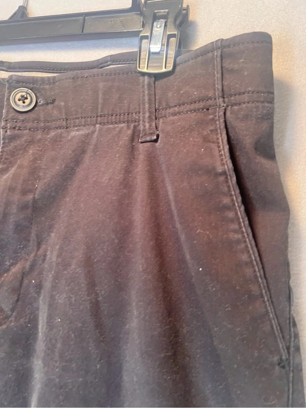 Lee Slim Fit Mens Black Twill Pants Chino's 32x32 Stretch Waist Soft Casual